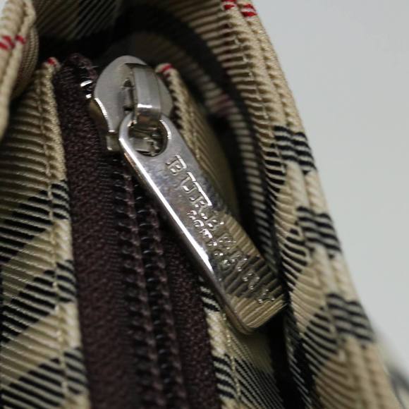BURBERRY Nova Check Blue Label Hand Bag Canvas Beige Auth bs13348 - Picture 10 of 16